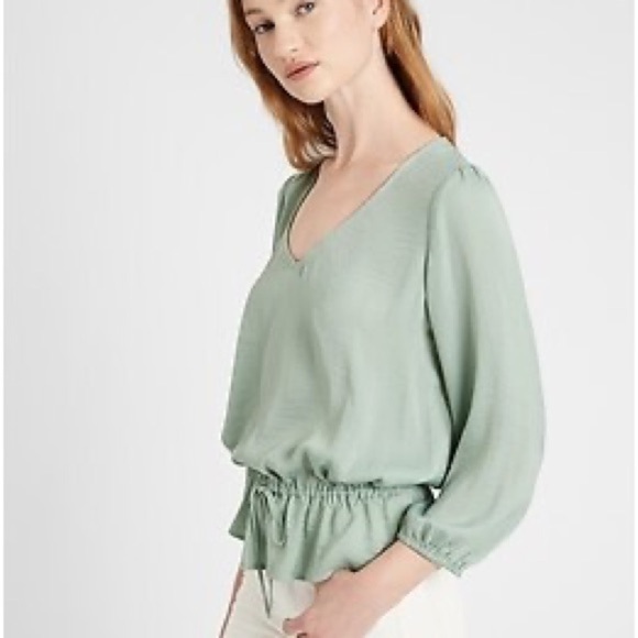 Banana Republic Tops - Banana Republic Sage Green Blouse